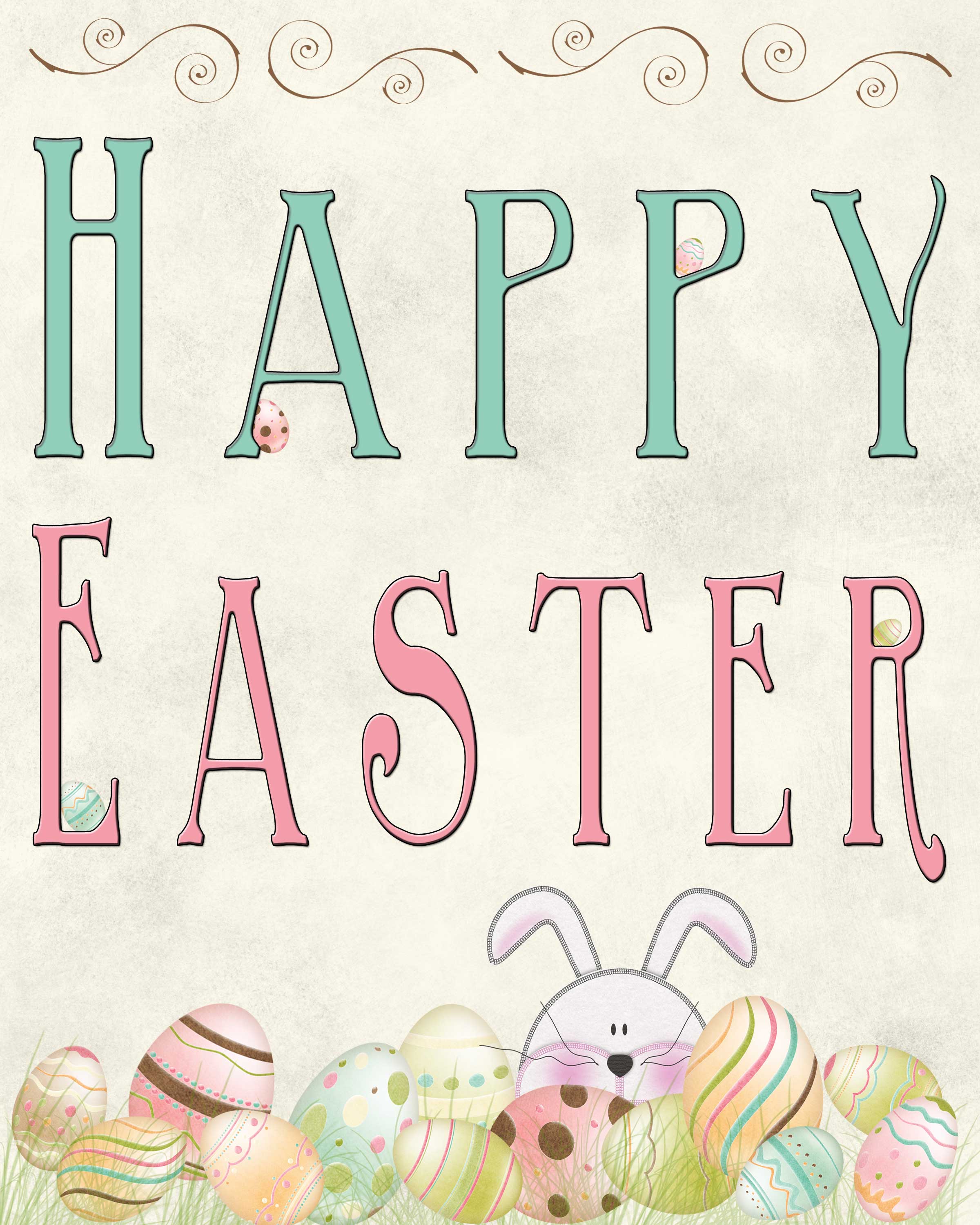 Printable Happy Easter Sign Printable Word Searches
