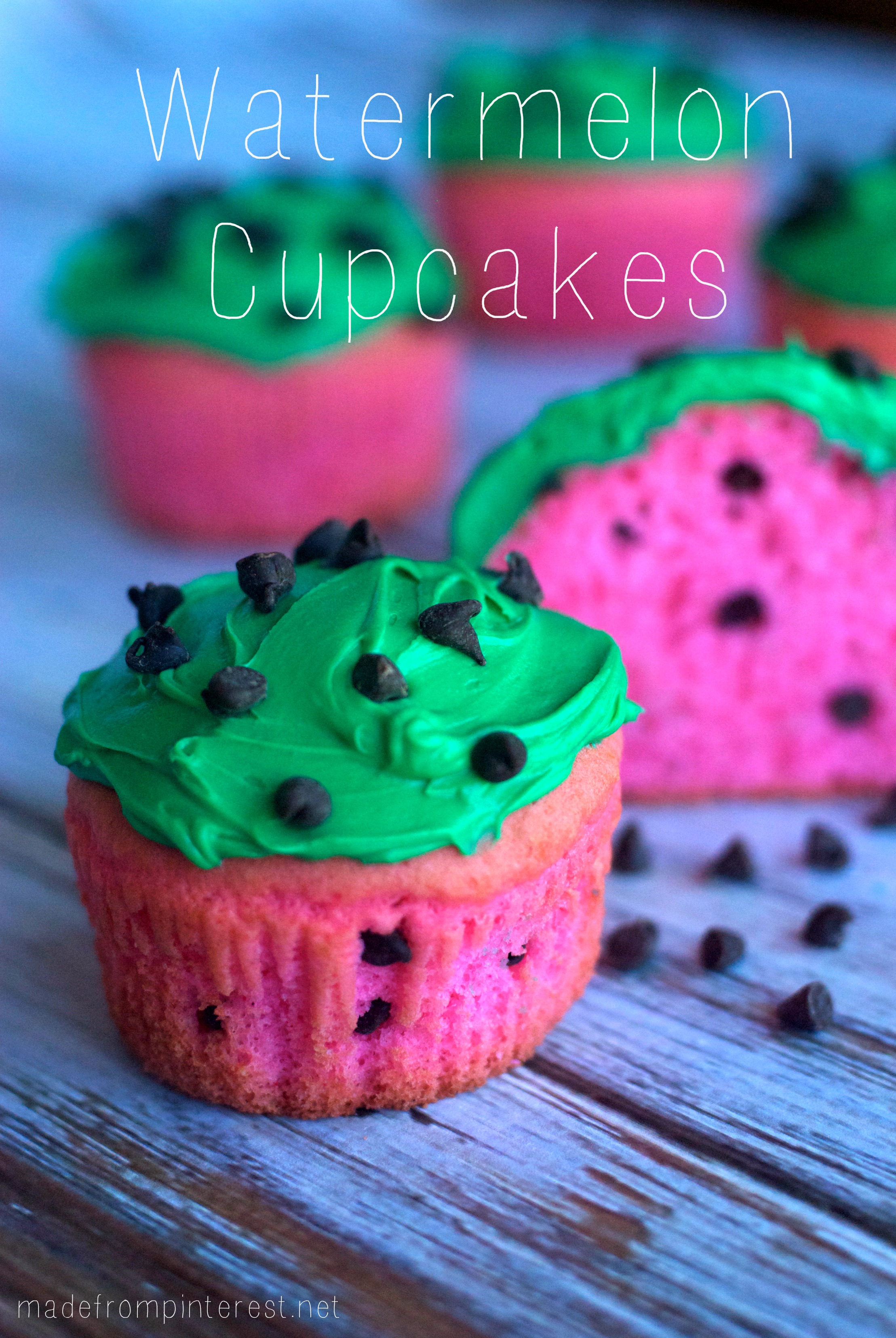 Watermelon Cupcakes - TGIF - This Grandma is Fun