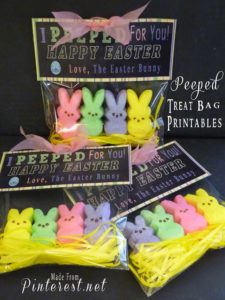 Peeped Treat Bag Printable