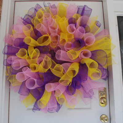 Spring Mesh Wreath