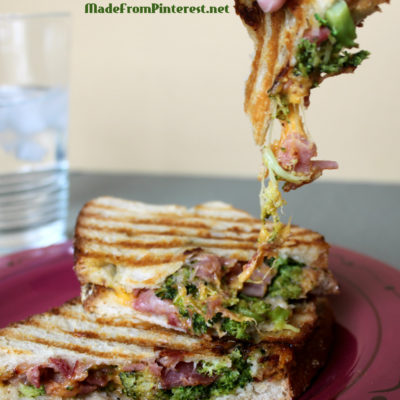 Broccoli Ham Cheddar Panini