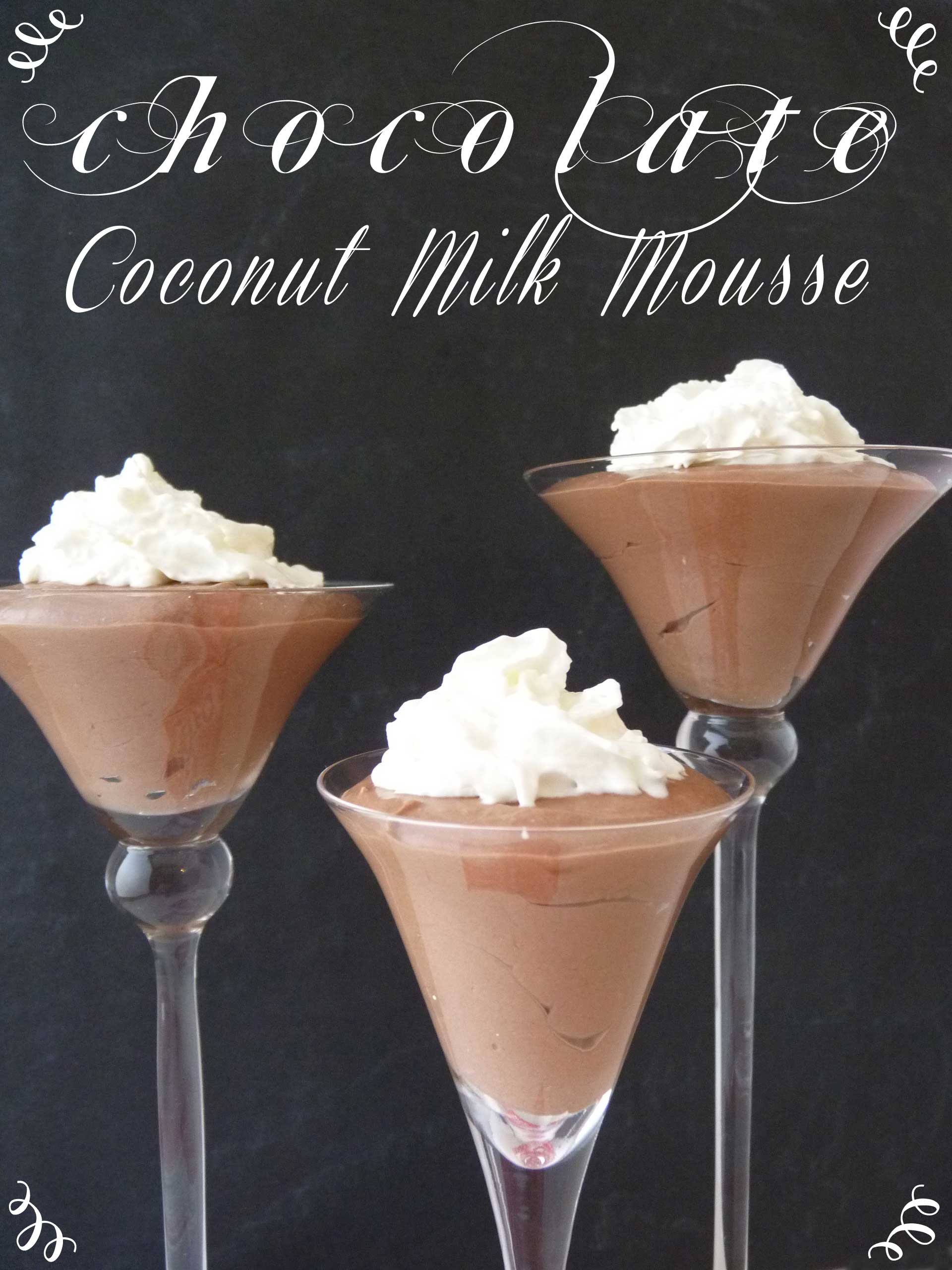 Chocolate Coconut Milk Mousse #Coconut Milk #Chocolate #Chocolate Mousse