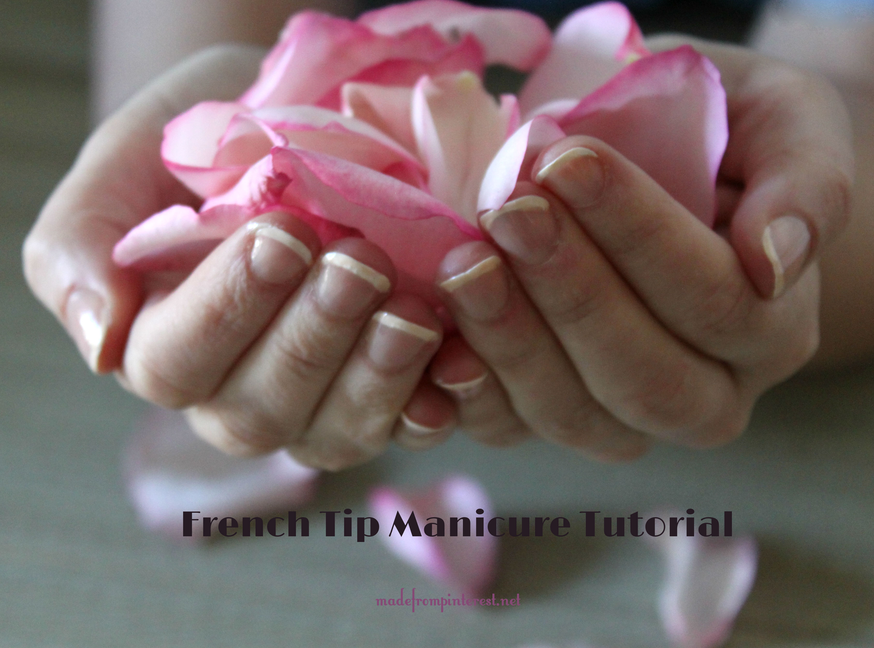 Easy way to do french tip manicure at home. MadeFromPinterest.net