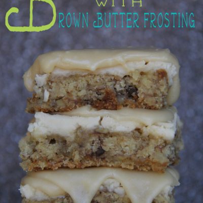 Gluten Free Banana Bars with Brown Butter Frosting