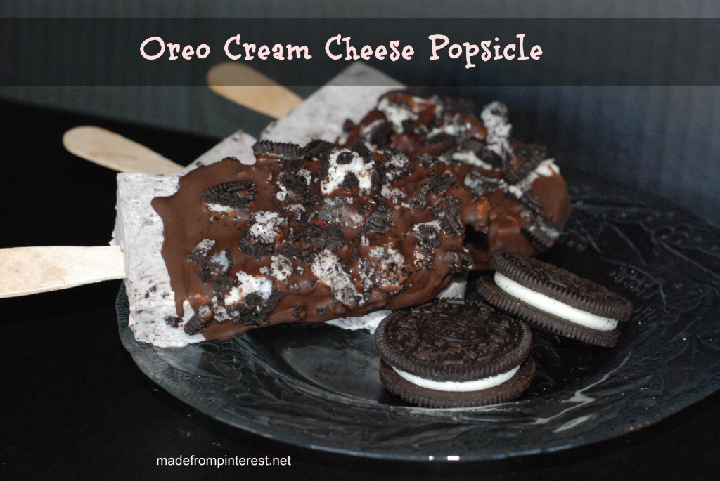 Oreo Cream Cheese Popsicle. Decadent. madefrompinterest.net