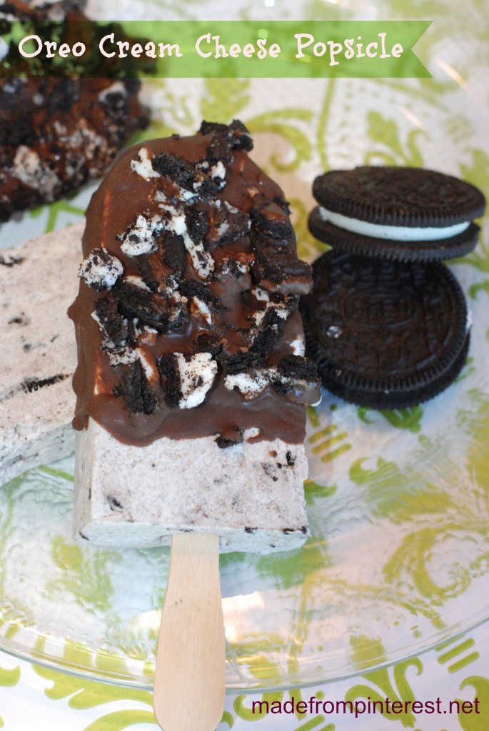 Oreo Cream Cheese Popsicle. madefrompinterest.net