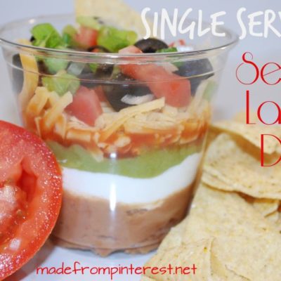 Single Serving Seven Layer Dip