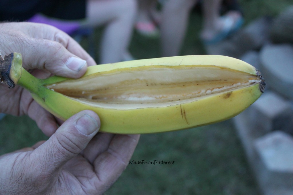 Campfire Banana Boat tutorial from the sisters at MadeFromPinterest