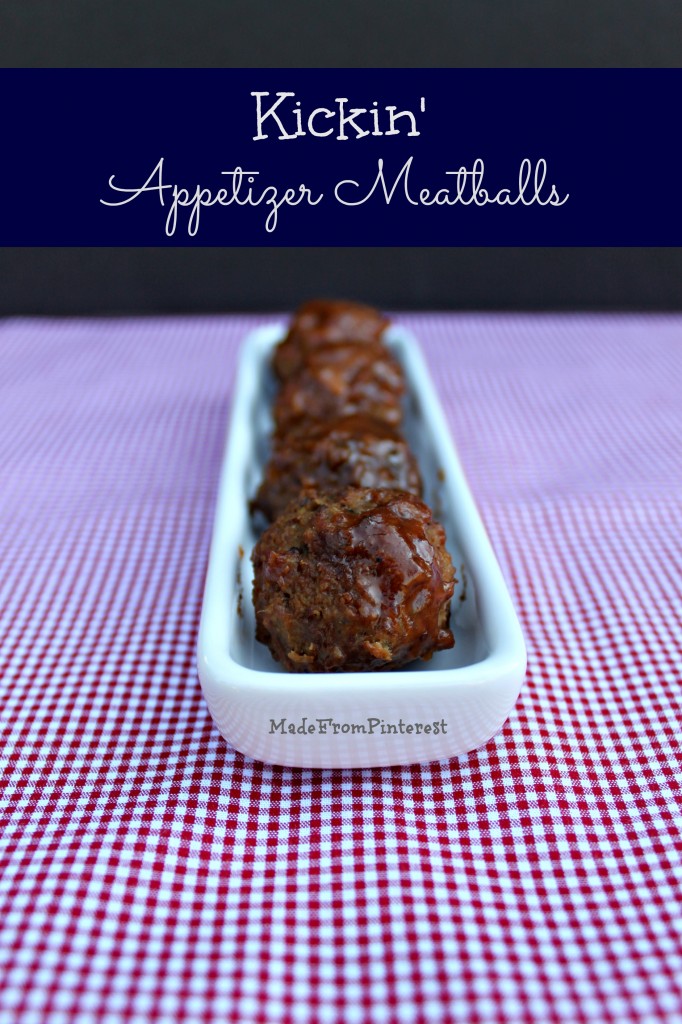 Frozen meatballs, BBQ sauce, soy sauce, mustard and cranberry jelly. Cooks in the crockpot. Recipe review from on of the sisters at Made From Pinterest.