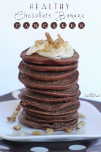 Healthy Chocolate Banana Pancakes - Tested and reviewed by one of the 3 crazy sisters at https://www.thisgrandmaisfun.com