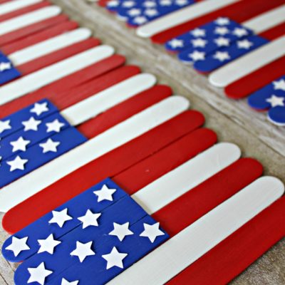 Popsicle Stick Flag Craft