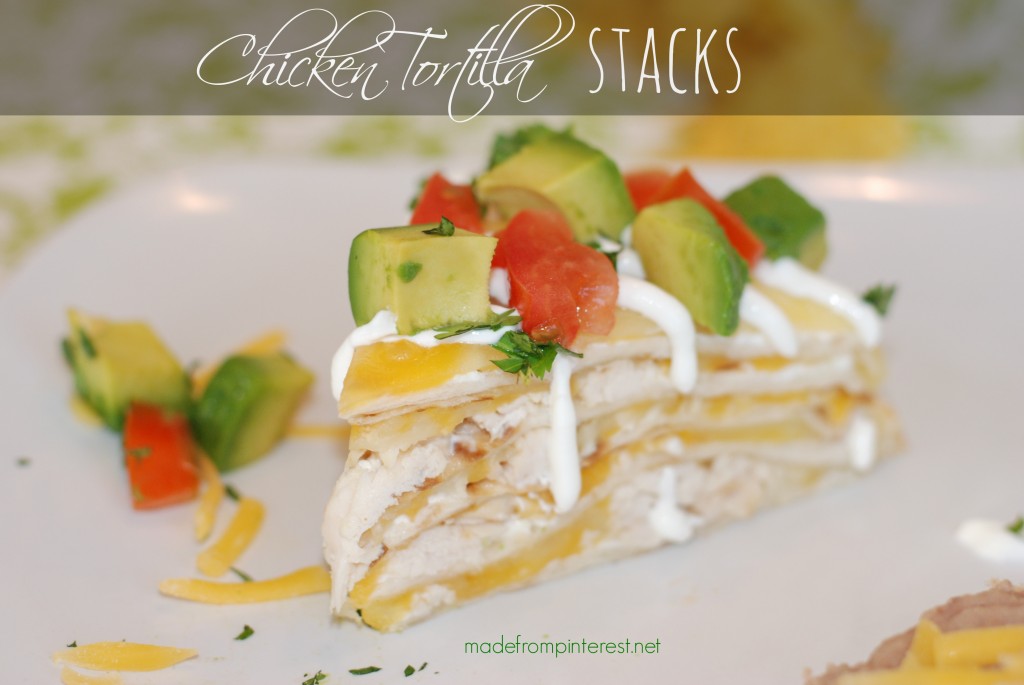 You can make these quicker than you think! Chicken Tortilla Stacks with Sour Cream Drizzle. madefrompinterest.net