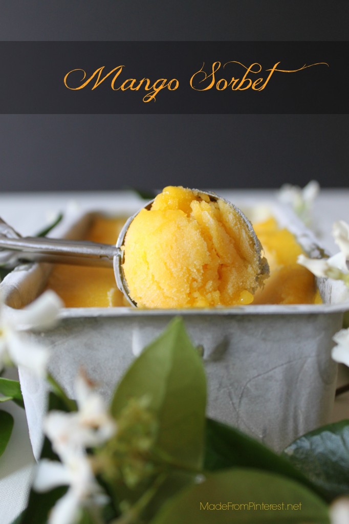 Mango Sorbet recipe at MadeFromPinterest.net