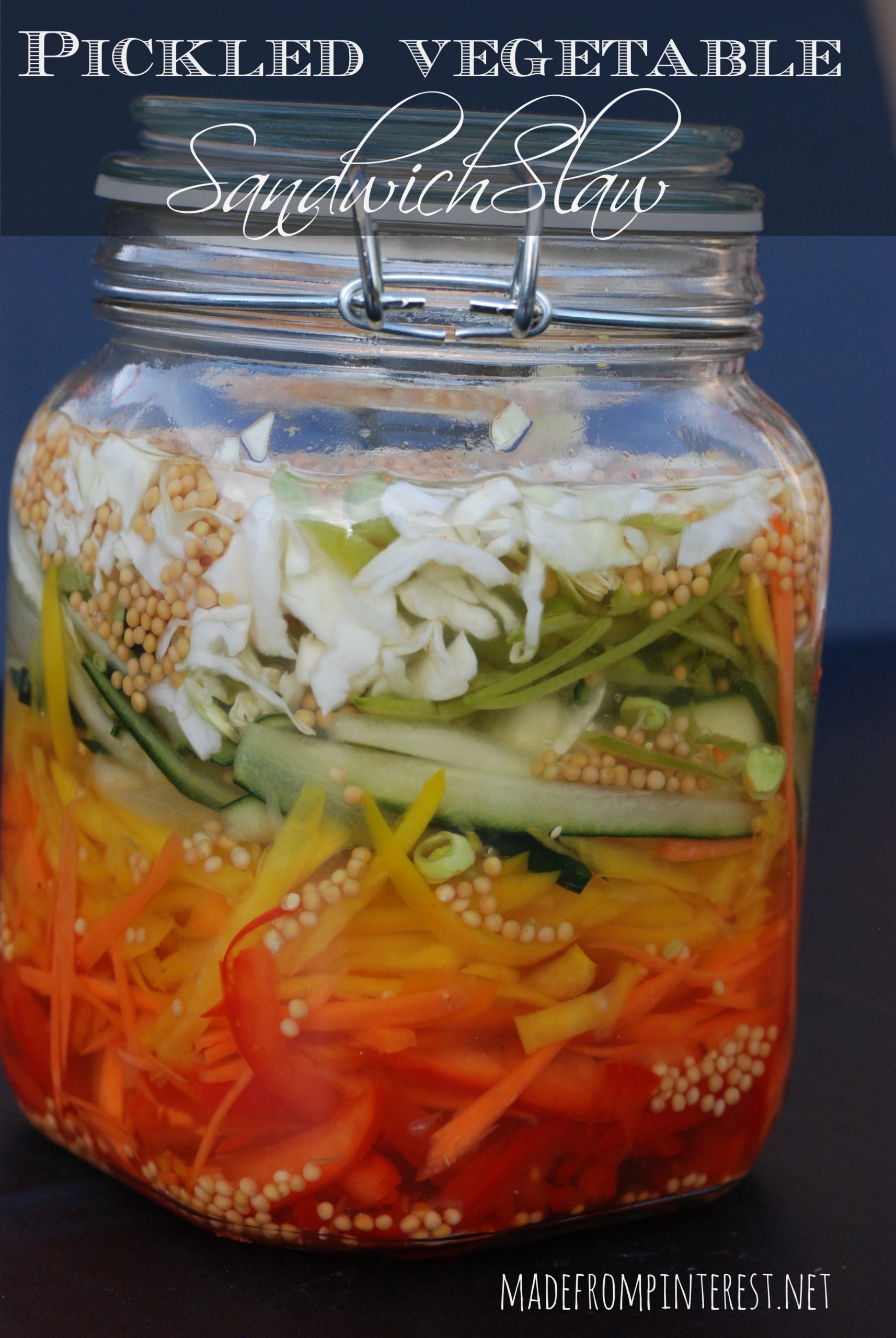 Pickled Vegetable Sandwich Slaw TGIF This Grandma is Fun
