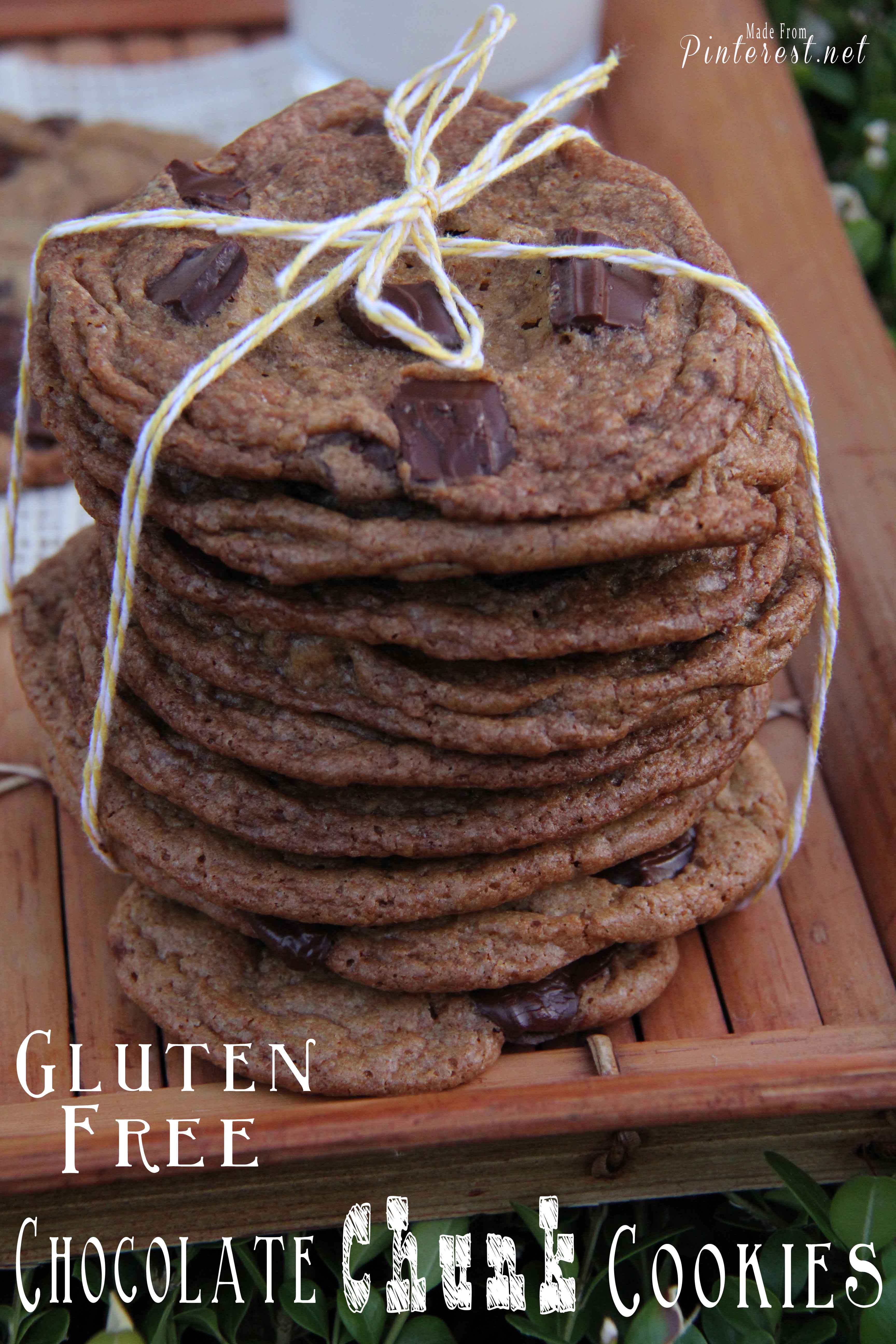 #Gluten Free #Chocolate Chunk #Cookies - These are the best, most amazing gluten free cookies I have ever eaten! Pin this now because gluten free or not you will want to make and eat these cookies!