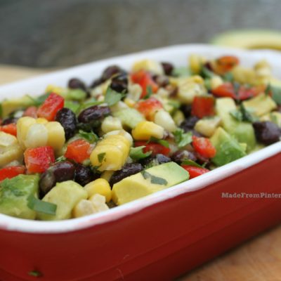 Corn and Black Bean Salsa with Lime Cilantro Vinaigrette