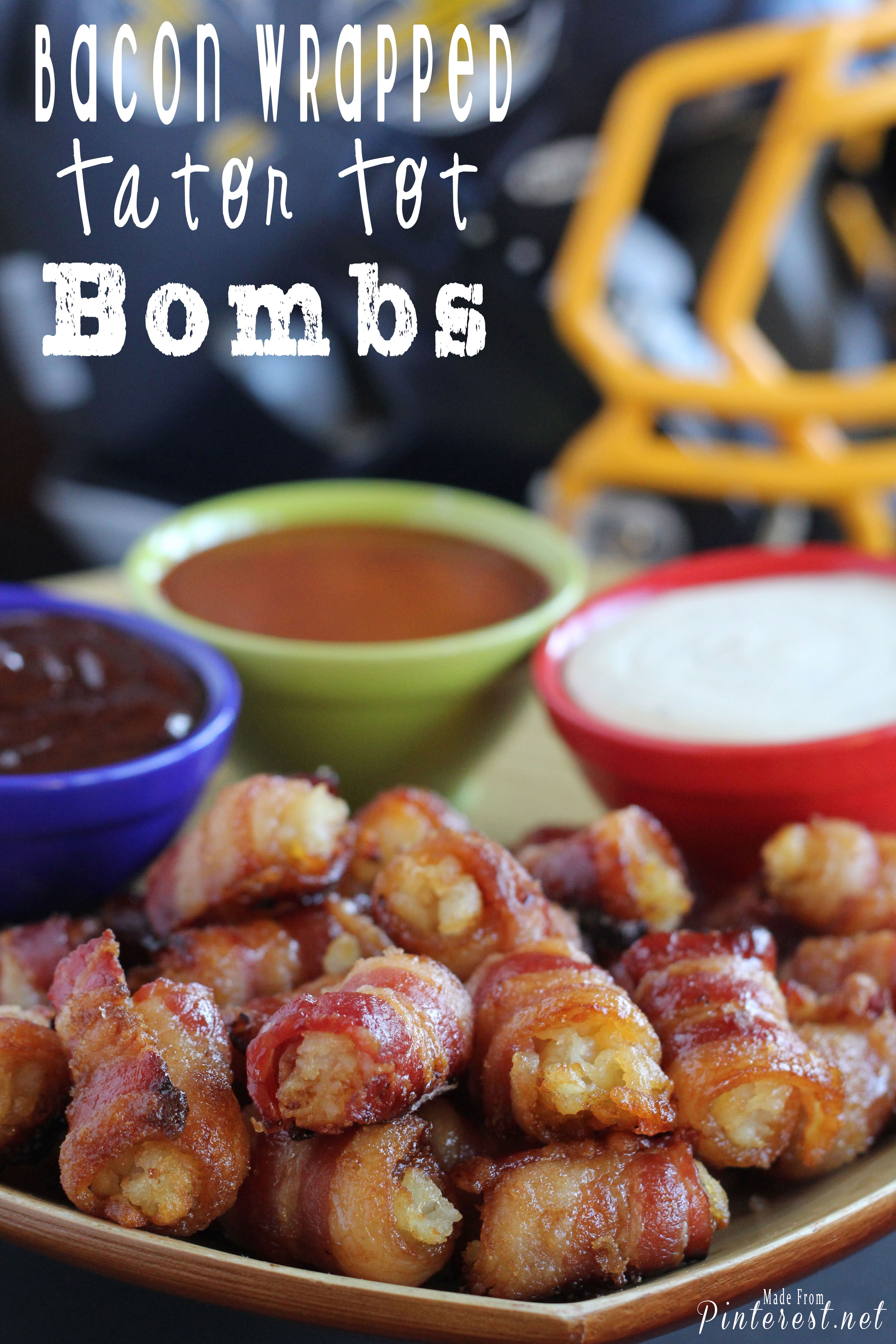 Bacon Wrapped Tater Tot Bombs Appetizer TGIF This Grandma is Fun
