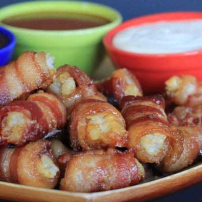 Bacon Wrapped Tater Tot Bombs Appetizer