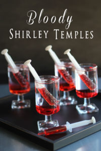 Bloody Shirley Temples - What a fun treat for the kids to enjoy! #Recipe