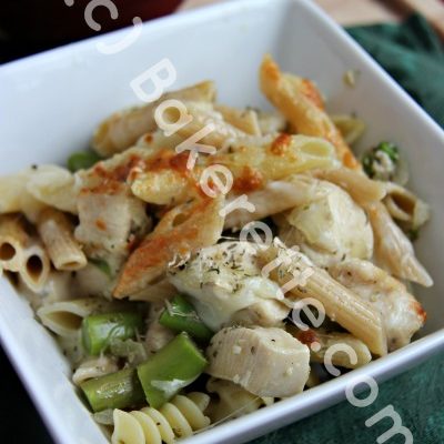 Chicken Asparagus Pasta Bake