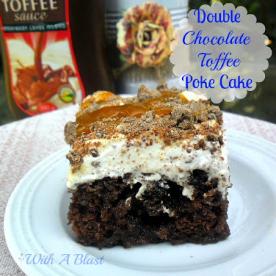 Double Chocolate Toffee Poke Cake