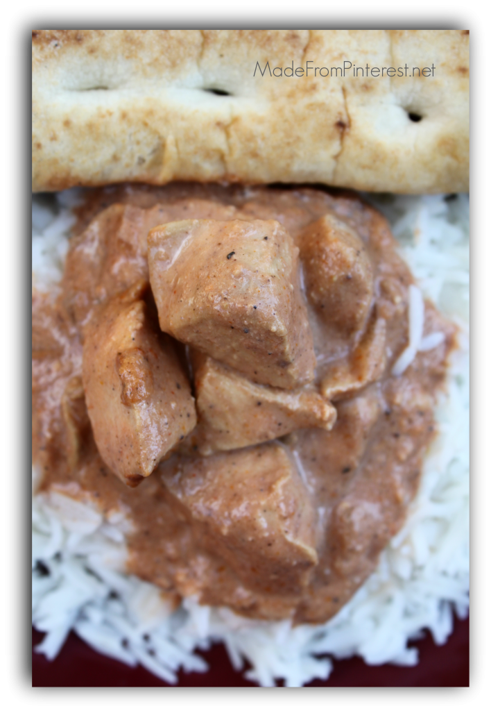 This Chicken Tikka Masala was an amazing change from my usual crock pot fare. Lo-o-o-ove it! You gotta try this recipe at MadeFromPinterest.net