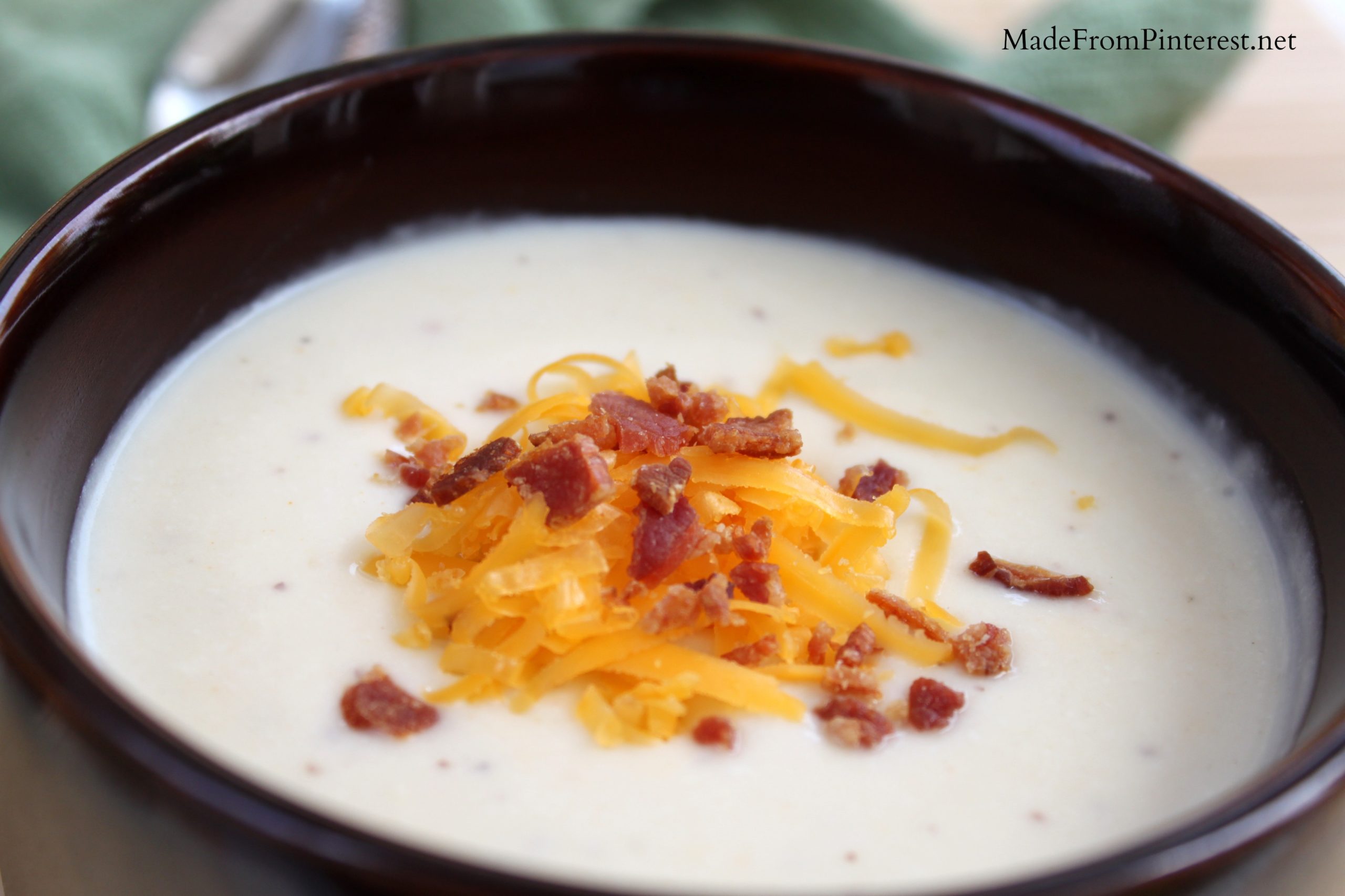 Wisconsin Cheddar Cauliflower Soup - TGIF - This Grandma is Fun