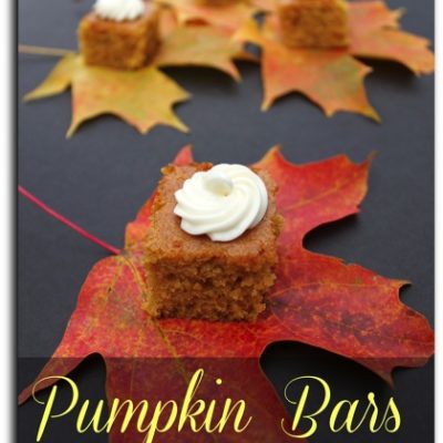 Pumpkin Bars with Cream Cheese Frosting