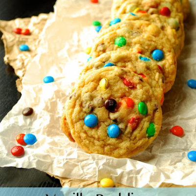 Vanilla Pudding M&M Cookies