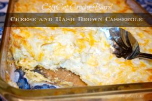 This Copycat Cracker Barrel Cheese and Hash Brown Casserole recipe is easy, cheesy, and sure to be a hit!