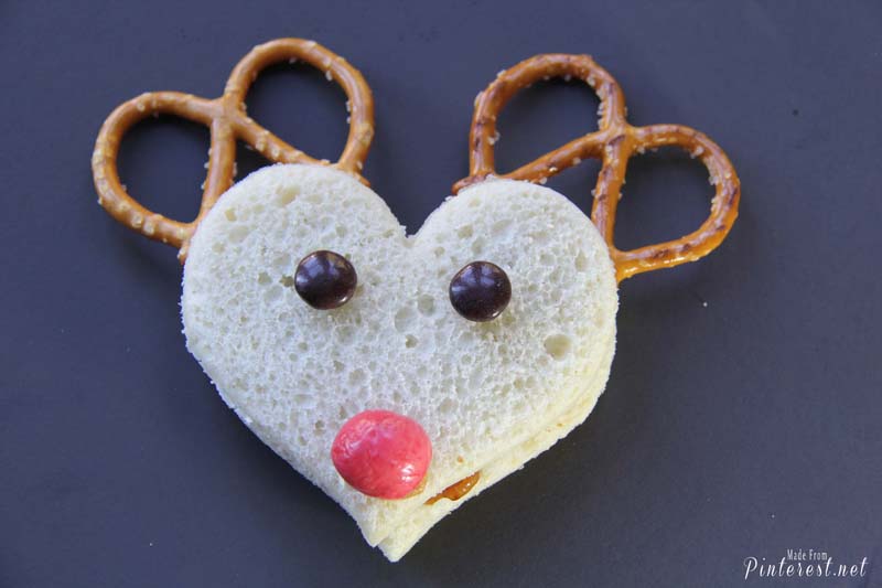 Rudolph The Red Nosed Reindeer Sandwiches - These adorable sandwiches only take minutes to make. The adults enjoyed them just as much as the kids did! #Christmas #Rudolph The Red Nosed Reindeer #Recipe #Sandwich