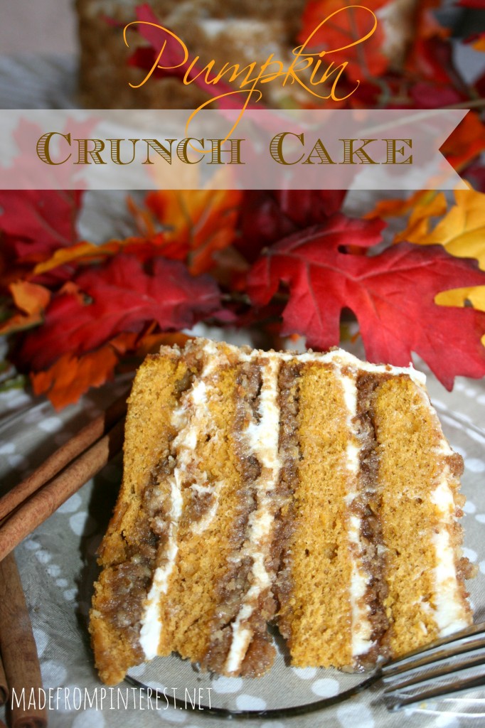 Pumpkin Crunch Cake with Cream Cheese Frosting.  On the Thanksgiving menu for sure!  From MadeFromPinterest.net