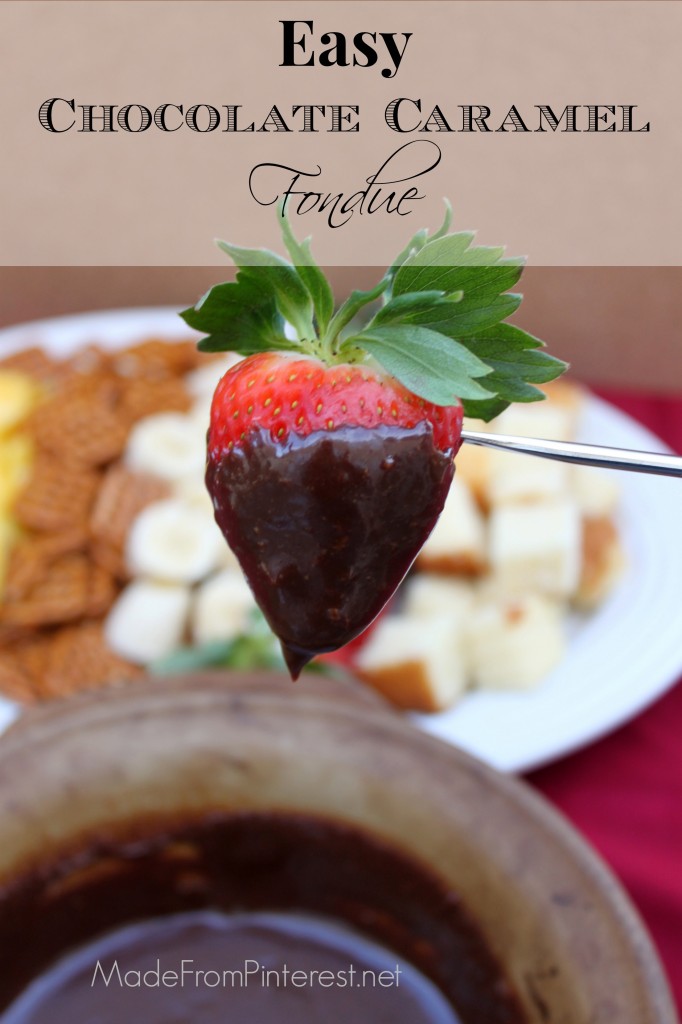 Easy Chocolate Caramel Fondue - Better than any restaurant!