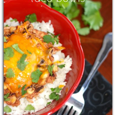 Crockpot Chicken Taco Bowls