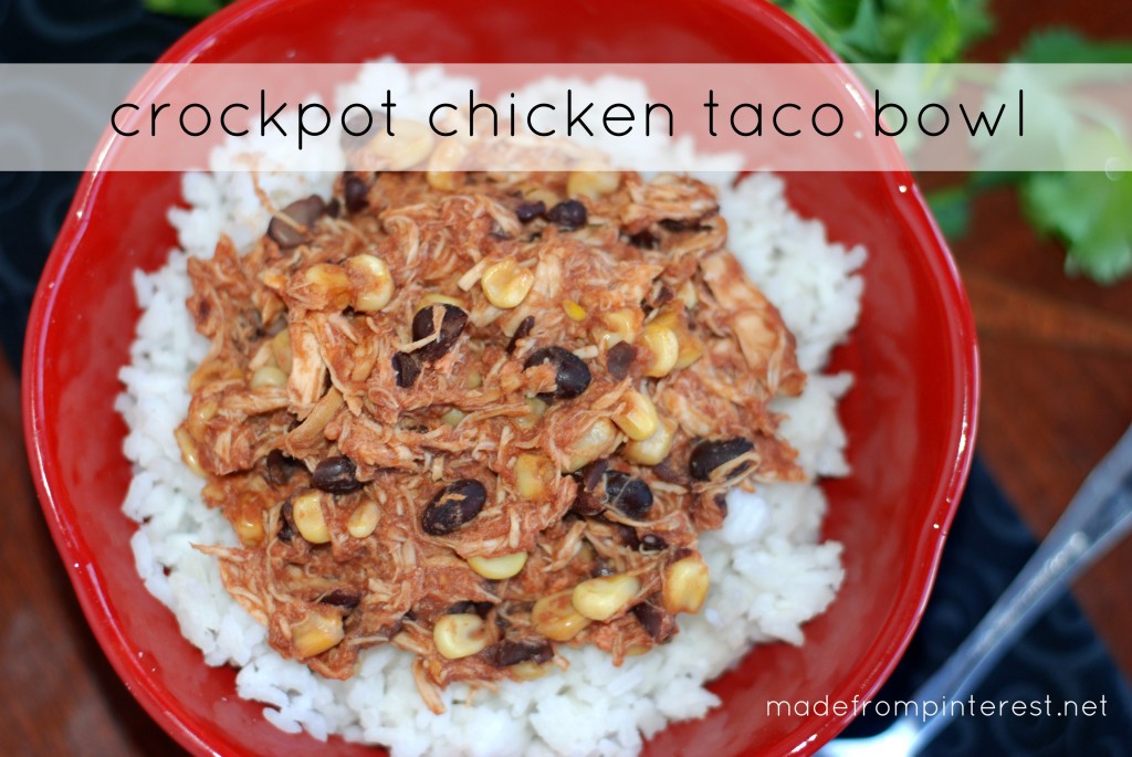 Crockpot chicken taco bowls