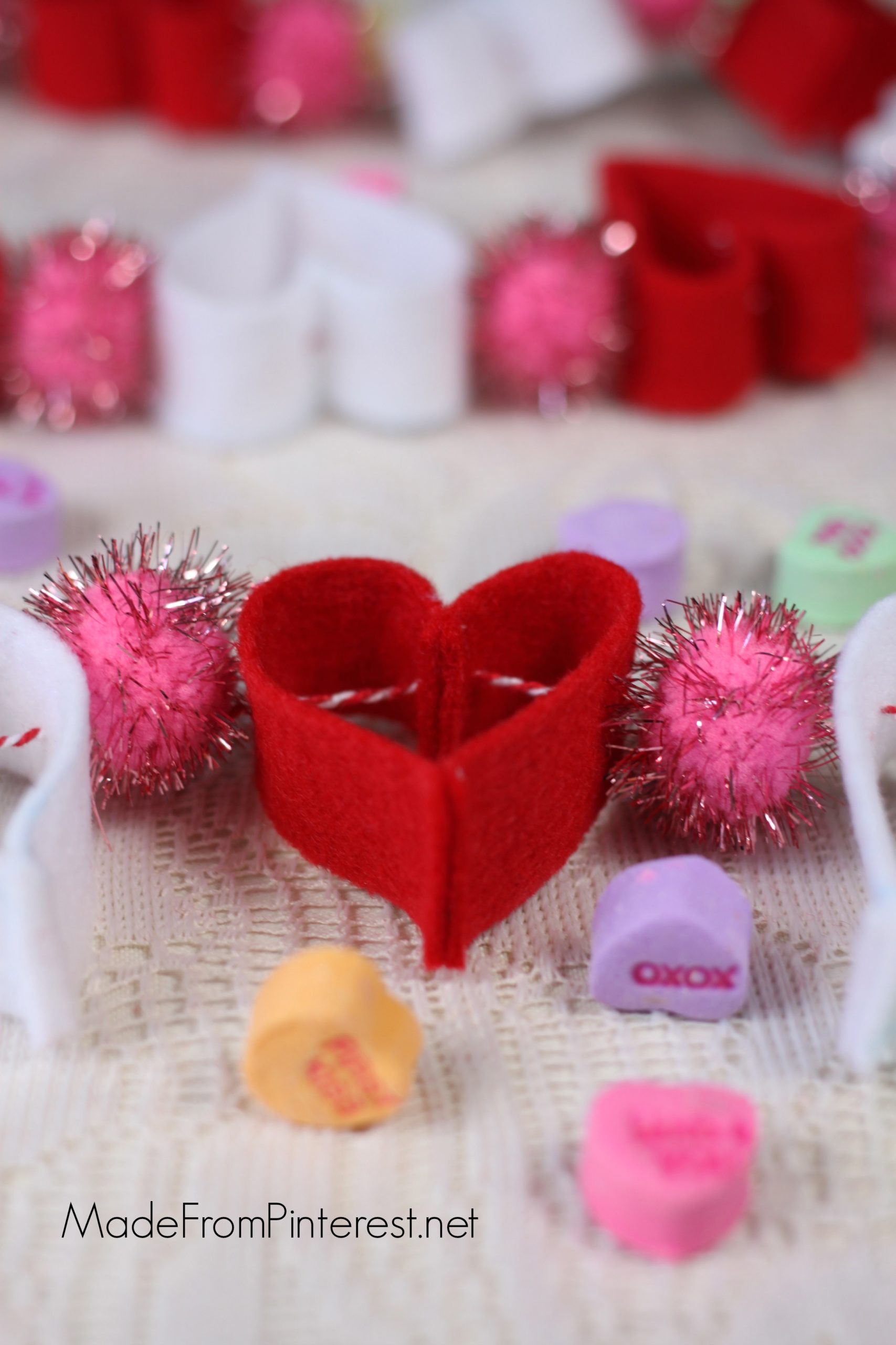 Felt Heart Garland TGIF This Grandma is Fun