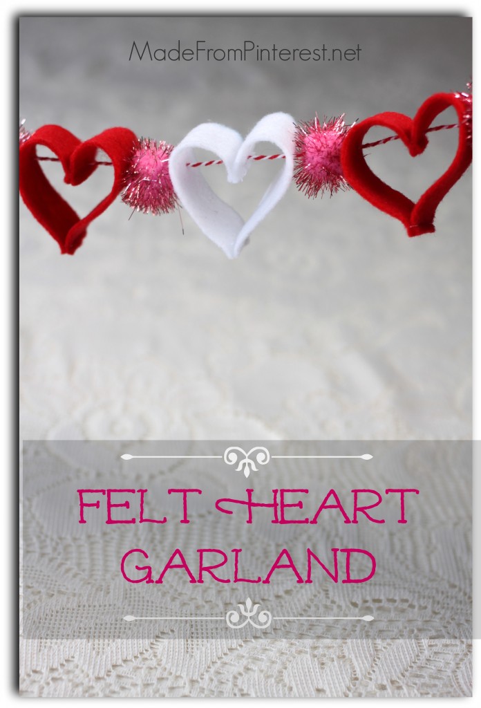 Felt Heart Garland - Great way to hang some love!