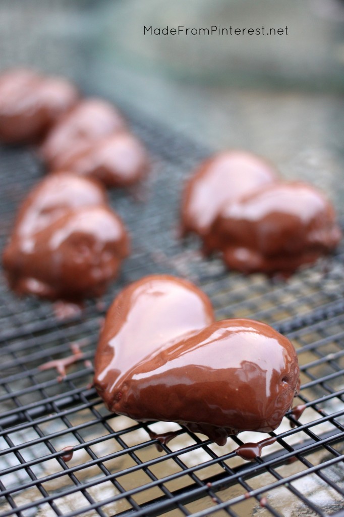 Heart Shaped Chocolate Strawberries - chocolate coating