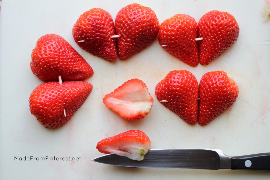 Heart Shaped Chocolate Strawberries step 1