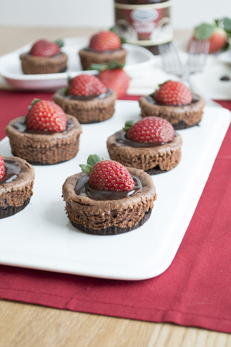 The First Year Blog mini chocolate strawberry cheesecakes