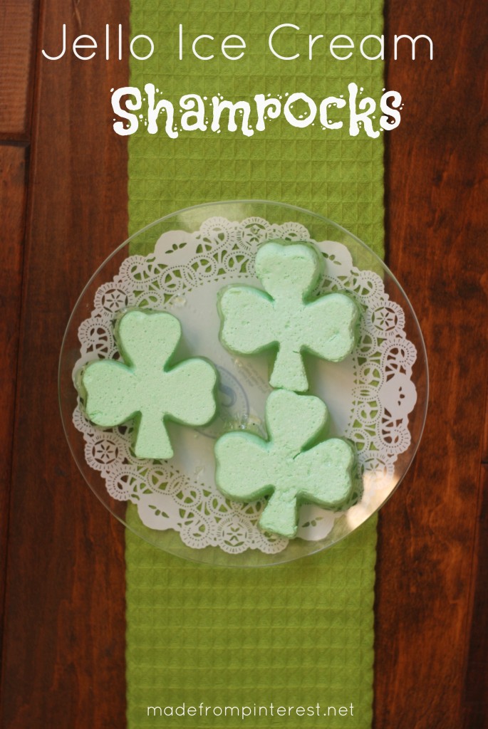 Jello and Ice Cream Shamrocks!