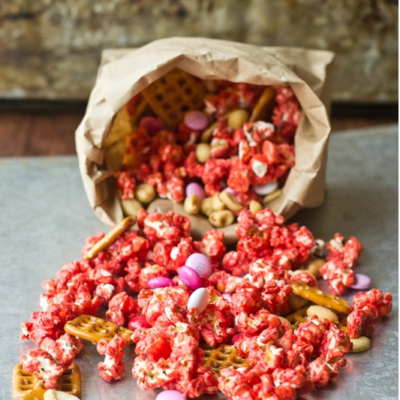 Valentine Popcorn Snack Mix