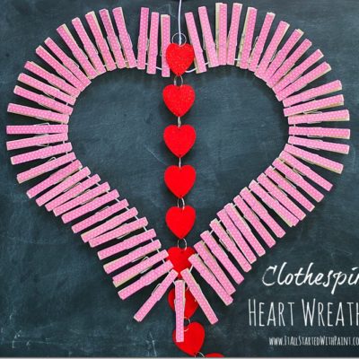 Clothespin Heart Wreath