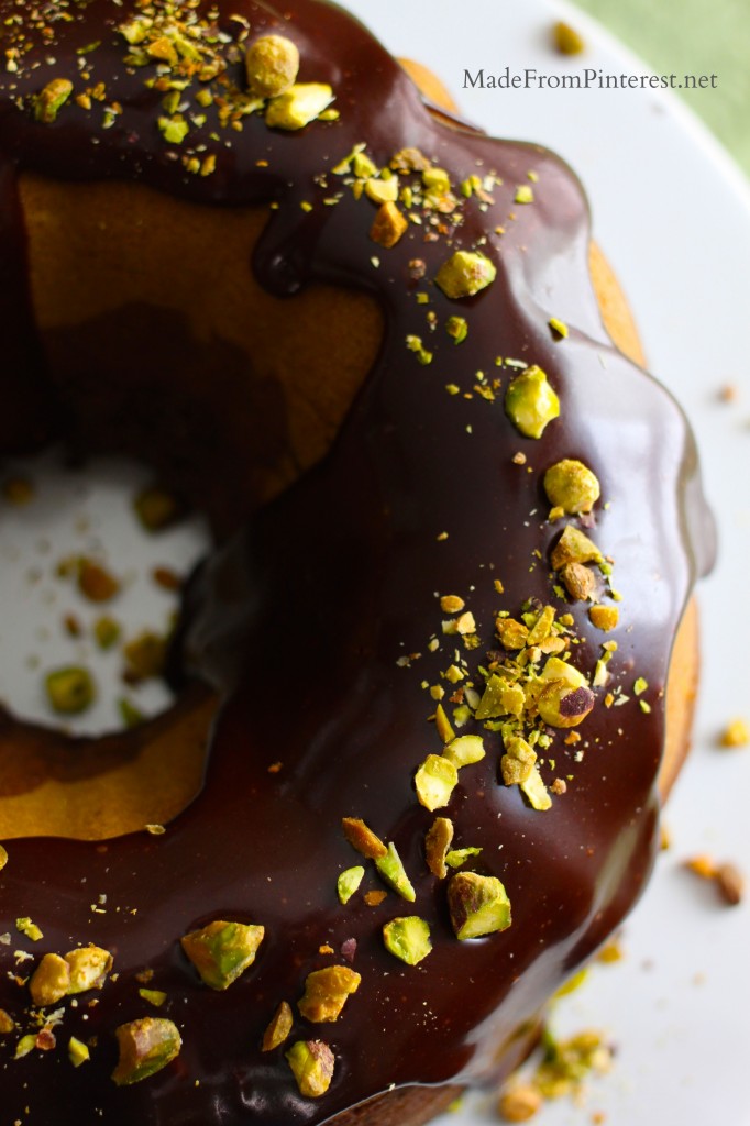 Chocolate Pistachio Bundt Cake - TGIF - This Grandma is Fun