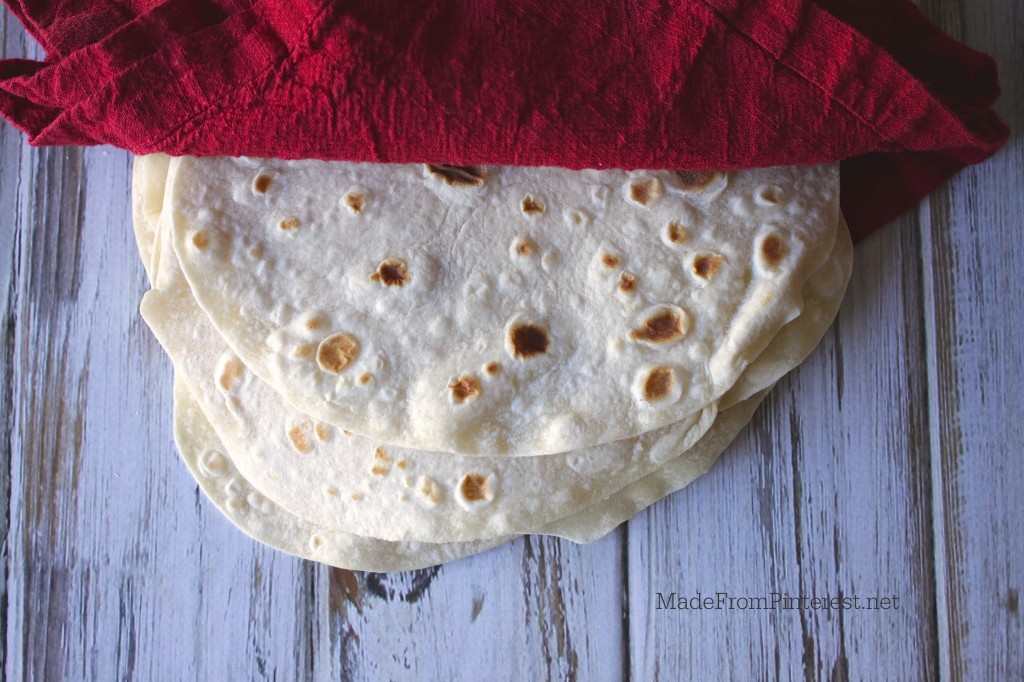 Homemade Tortillas - You will want to make a meal of just the tortillas, they are so good!