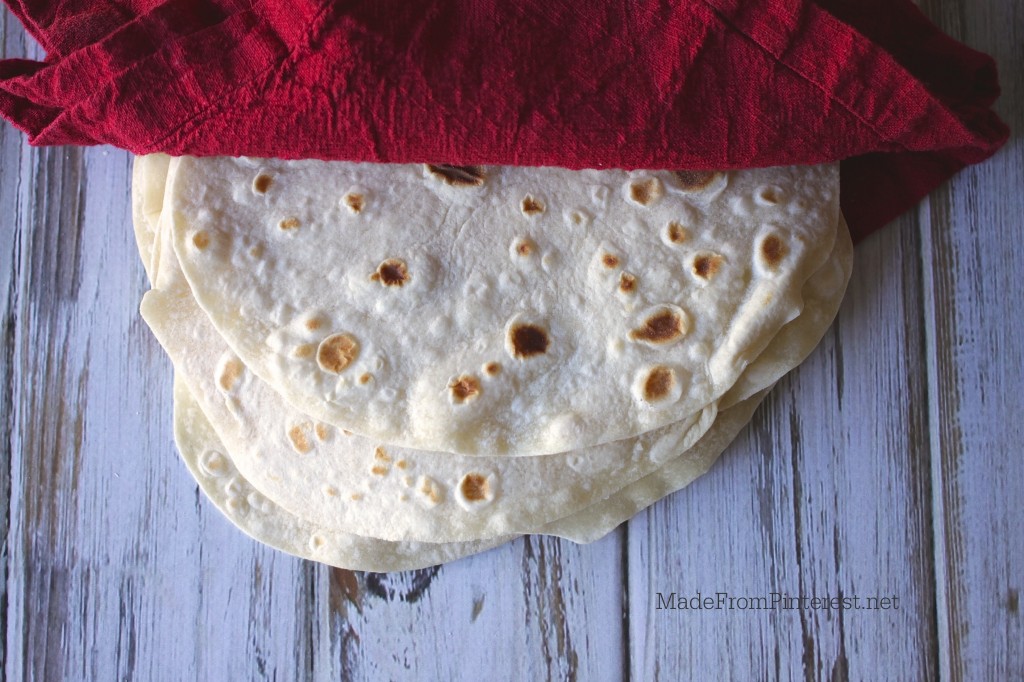 Homemade Tortillas - You will want to make a meal of just the tortillas, they are so good!