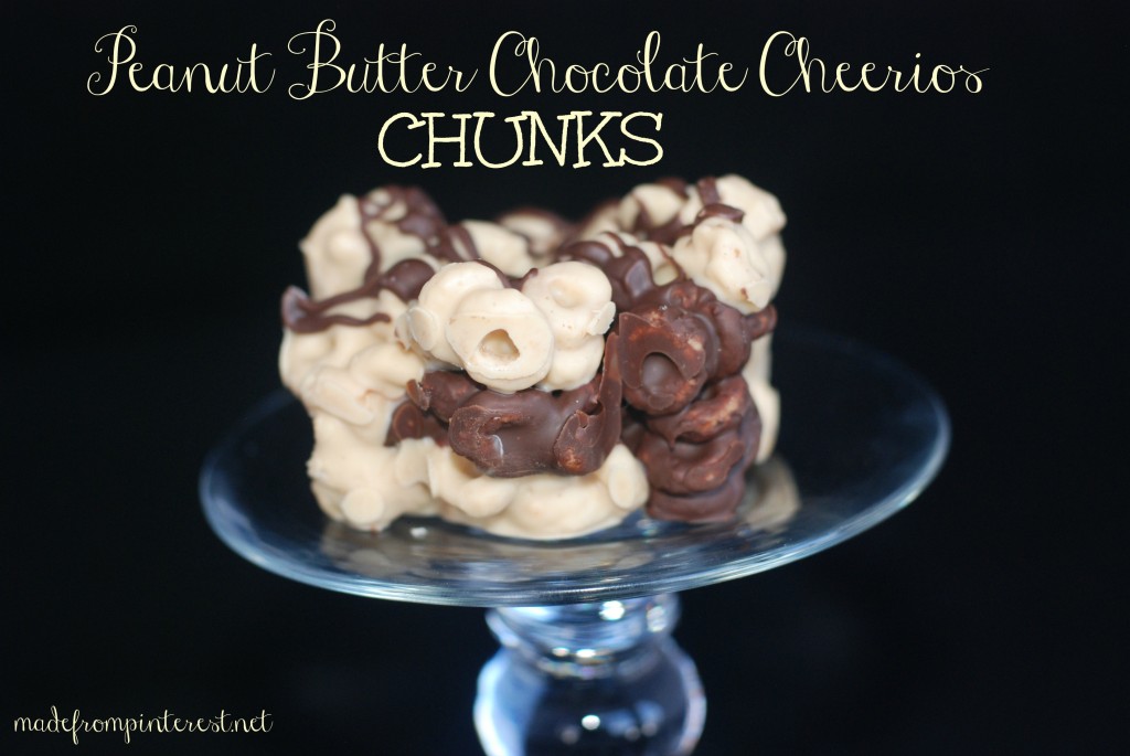 Kids will love these Peanut Butter Chocolate Cheerios Chunks!