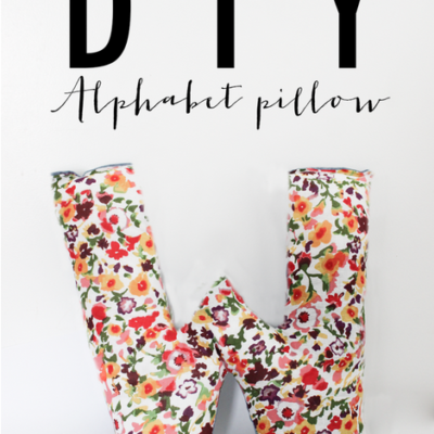 DIY Alphabet Pillow