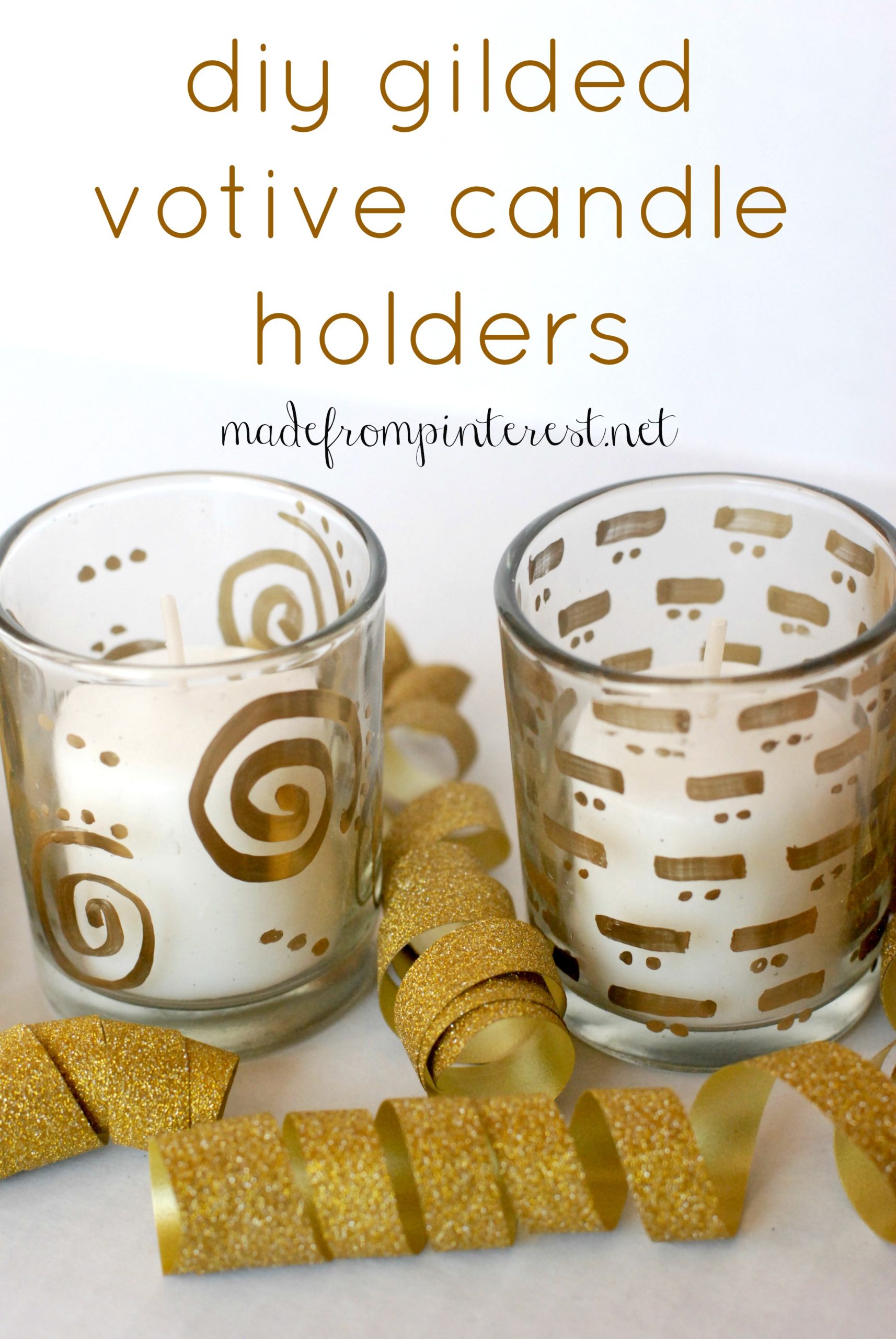 DIY Gilded Votive Candle Holder Tutorial TGIF This Grandma is Fun