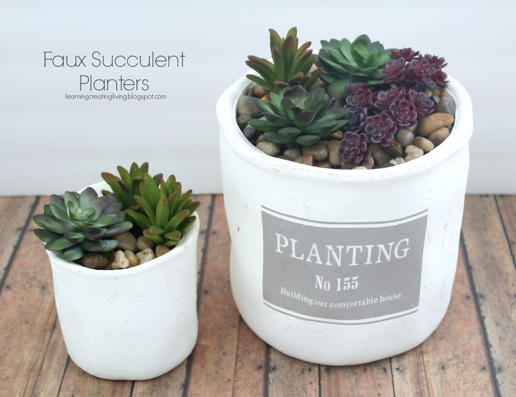 Faux-succulent-planters